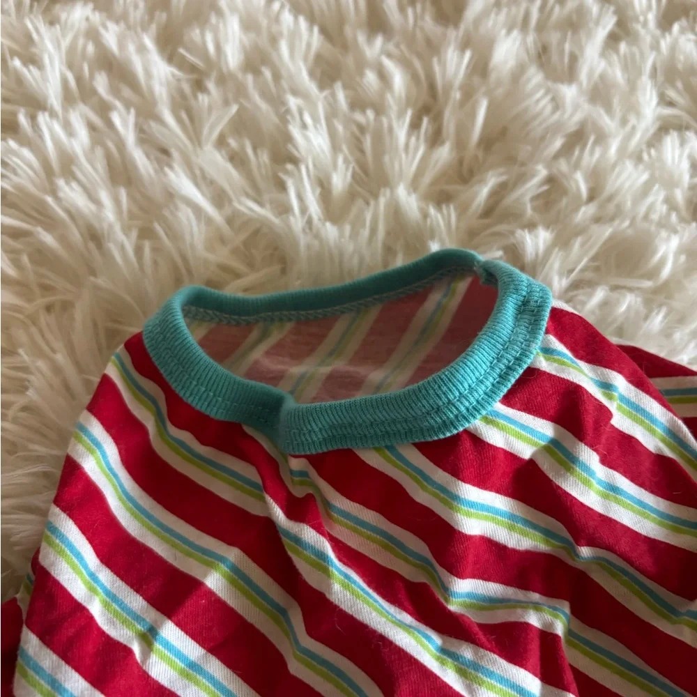 Santa’s Helper striped dog pajamas size medium